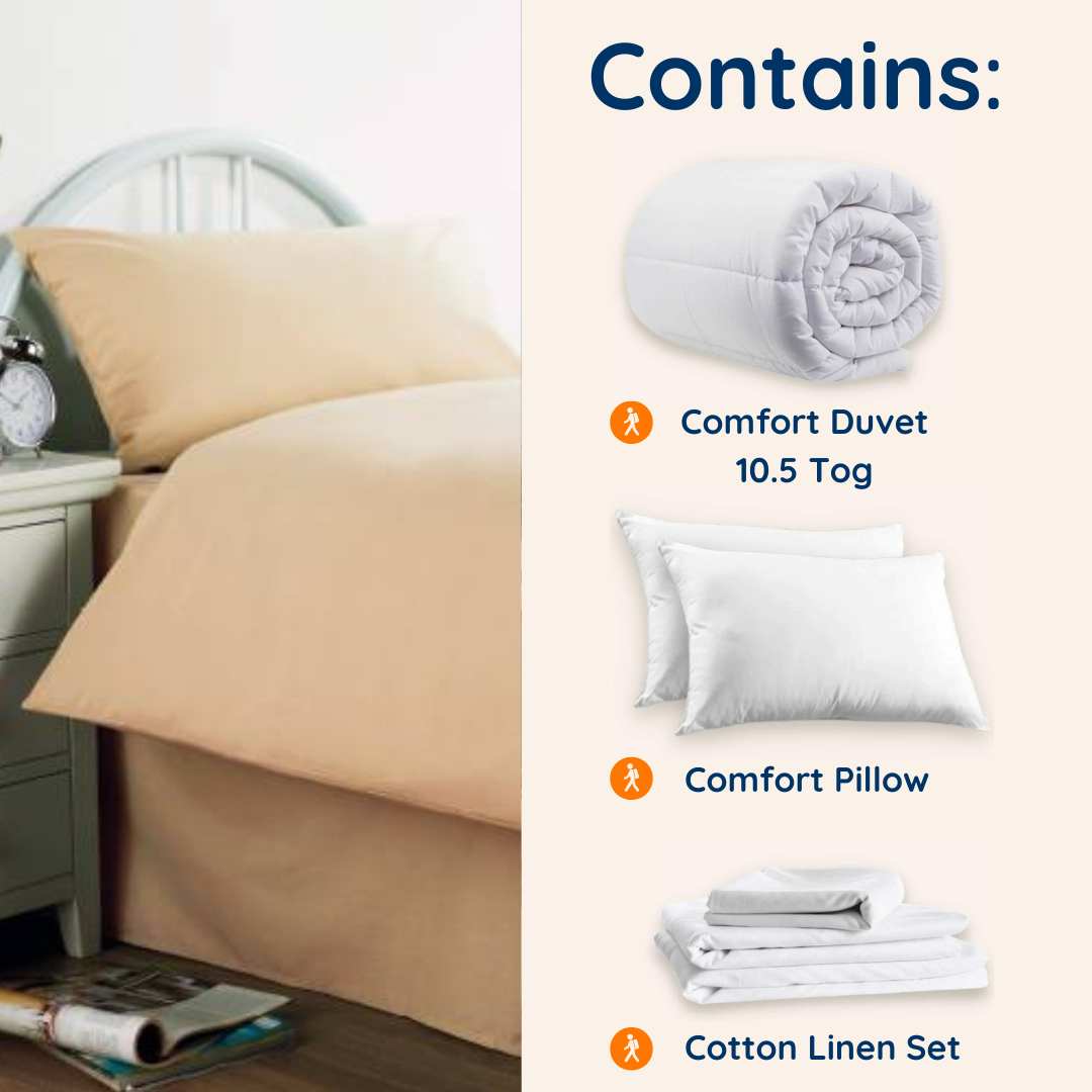 The Comfort Bedding Pack Student Essentials' Bedroom Starter Pack