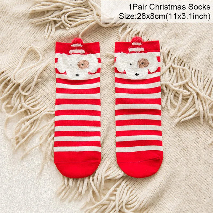 Cartoon Christmas Socks Ornaments Merry Christmas Decorations for Home Christmas Gifts Xmas Noel Navidad Happy New Year Supplies