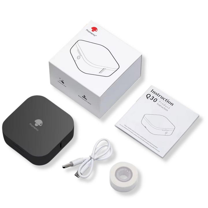 Phomemo Q30 Label Printer Mini Printer Pocket Thermal Label Maker Wireless Sticker Pocket Portable Printer Various Label Paper