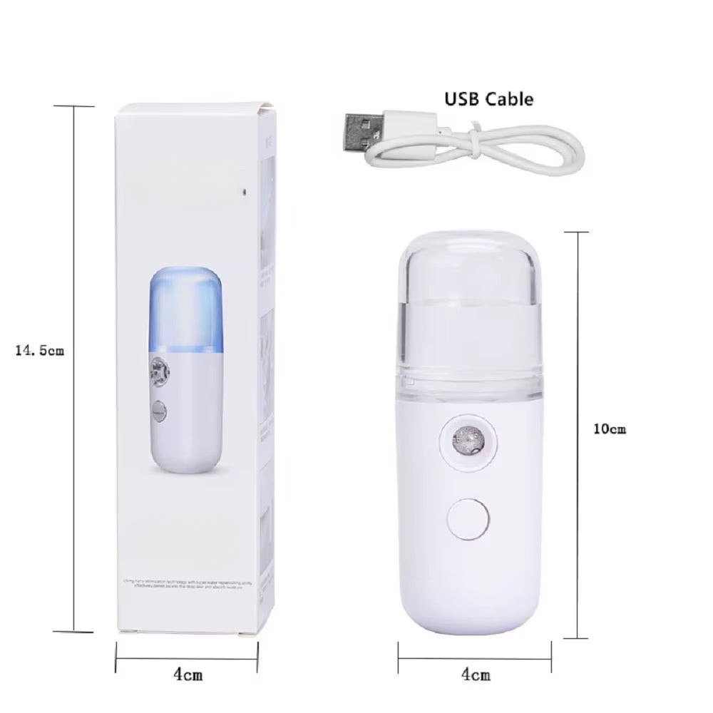 Rechargeable USB Facial Mist Sprayer and Humidifier - Perfect for Mois ...