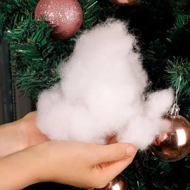 Christmas Fake Snow Cotton like Artificial White Snow Fluffy Fiber Stuffing Snow Covering for Winter Christmas Tree Decoration