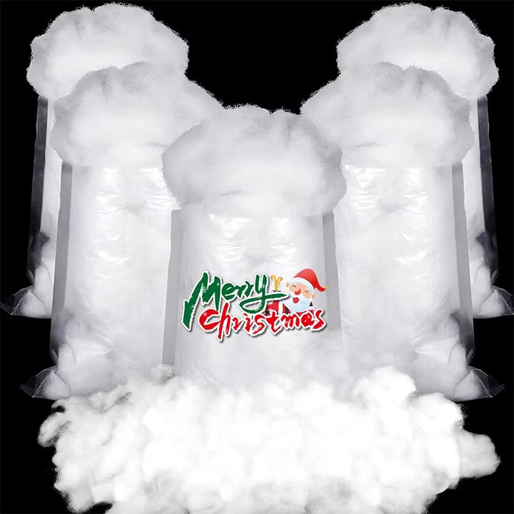 Christmas Fake Snow Cotton like Artificial White Snow Fluffy Fiber Stuffing Snow Covering for Winter Christmas Tree Decoration