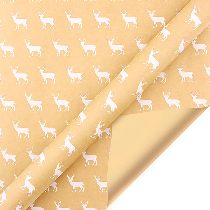 1Pcs 44X100Cm Single-Sided Merry Christmas Party Gifts Wrapping Paper 2024 New Year Classic Patterns Box Decoration Navidad