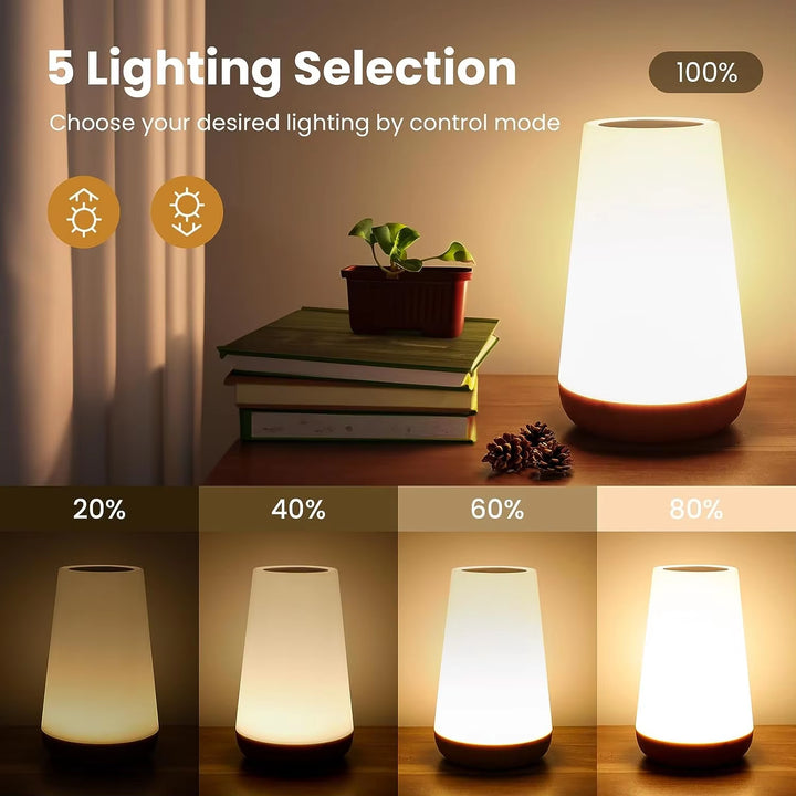 13 Color Changing Night Light Remote Control Touch USB Rechargeable RGB Night Lamp Dimmable Lamp Portable Table Bedside Lamp