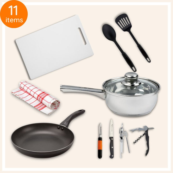 Budget Kitchen Pack - Without Crockery Set - Student Essentials