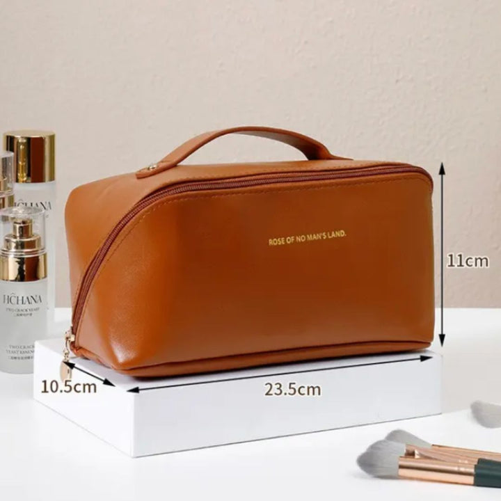 Leather Travel Cosmetic Bag - Student Essentials