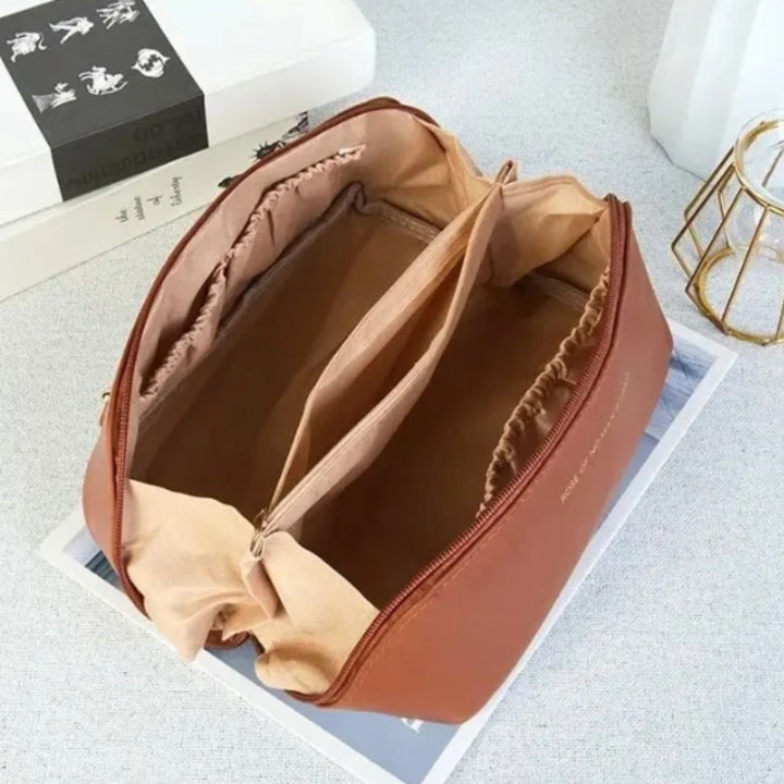 Leather Travel Cosmetic Bag - Student Essentials