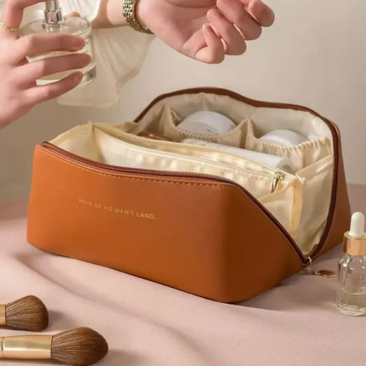 Leather Travel Cosmetic Bag - Student Essentials