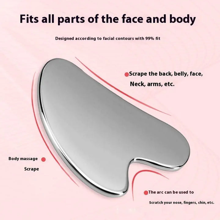 Heart-Shaped Stainless Steel Gua Sha - Student Essentials