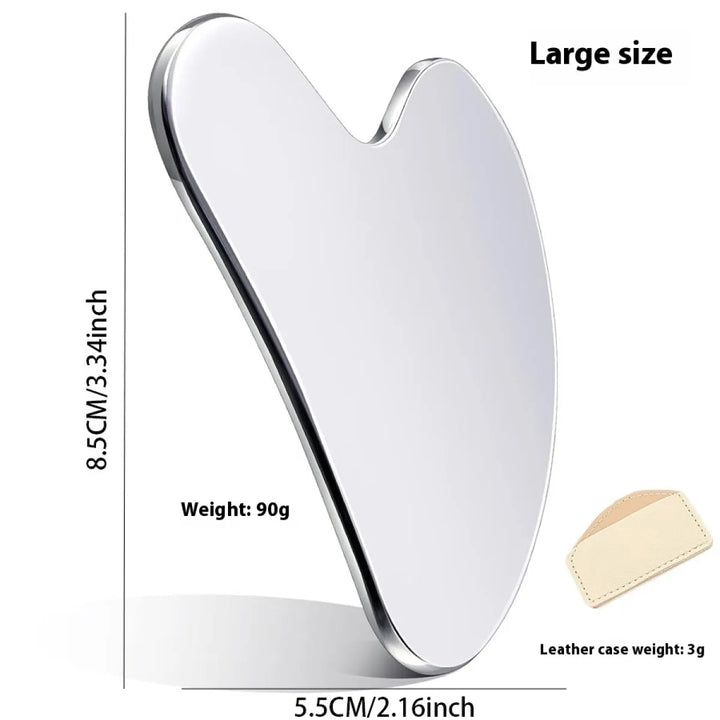 Heart-Shaped Stainless Steel Gua Sha - Student Essentials