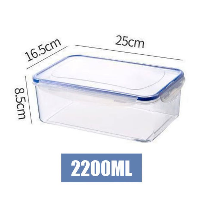 1Pc/4Pcs Refrigerator Storage Box Food Containers Plastic Fresh-Keeping Box with Lid Portable Storage Box Kitchen Organization