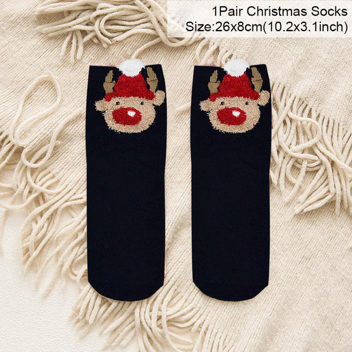 Cartoon Christmas Socks Ornaments Merry Christmas Decorations for Home Christmas Gifts Xmas Noel Navidad Happy New Year Supplies