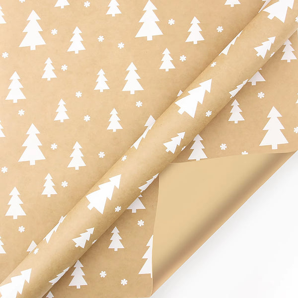 1Pcs 44X100Cm Single-Sided Merry Christmas Party Gifts Wrapping Paper 2024 New Year Classic Patterns Box Decoration Navidad