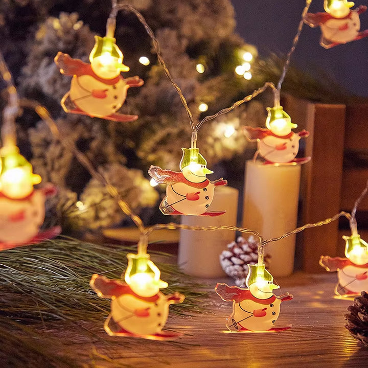 Christmas Tree LED String Light 1.5M 10LED Xmas Hanging Lamp Fairy Light Garland Home Decoration Ornament 2024 New Year Gifts