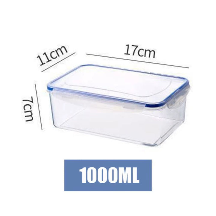 1Pc/4Pcs Refrigerator Storage Box Food Containers Plastic Fresh-Keeping Box with Lid Portable Storage Box Kitchen Organization