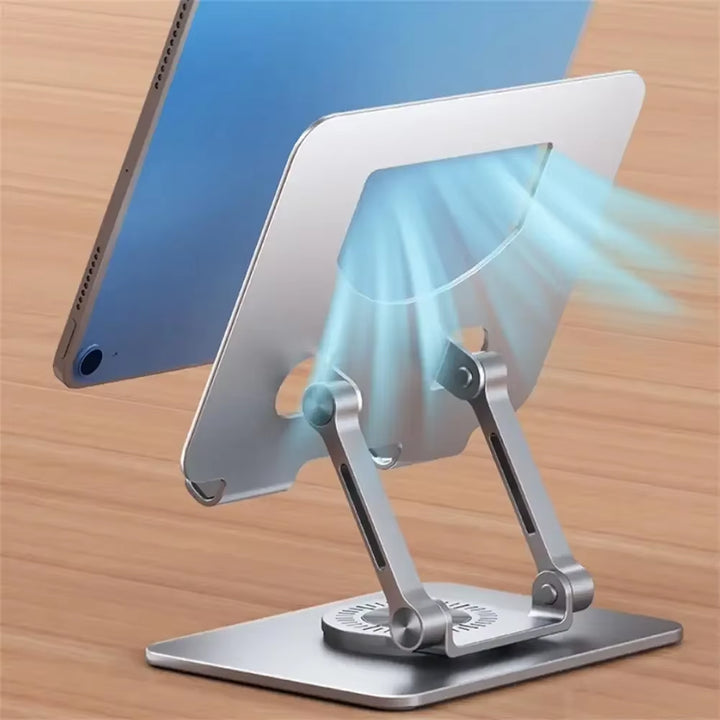 360° Rotatable Tablet Stand Adjustable Foldable Desktop Stand Holder Compatible for 4.7-12 Inch Ipad Pro/Air/Min Laptop Tablet