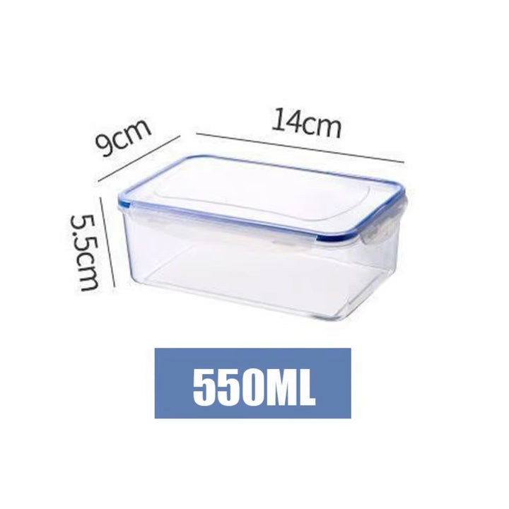 1Pc/4Pcs Refrigerator Storage Box Food Containers Plastic Fresh-Keeping Box with Lid Portable Storage Box Kitchen Organization