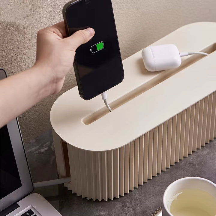 Nordic Plug Board Storage Box Cable Wire Organizer Case Socket Wireless Wifi Router Bracelet Desktop Data Line Plug Holder Shelf