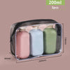 3Pcs 100Ml/200Ml Plastic Travel Shampoo Bottles Clear Blue Shampoo Lotion Shower Gel Foam Pump Bottles