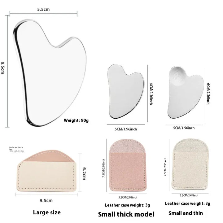 Heart-Shaped Stainless Steel Gua Sha - Student Essentials