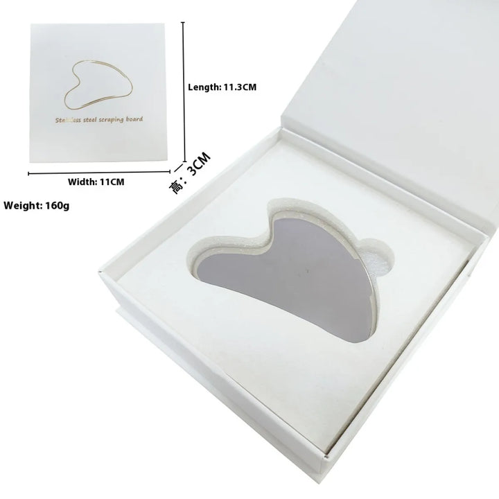 Heart-Shaped Stainless Steel Gua Sha - Student Essentials