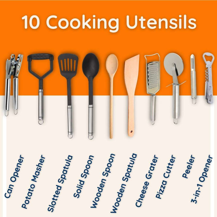 Essentials Kitchen Pack 10 pieces cooking utensils